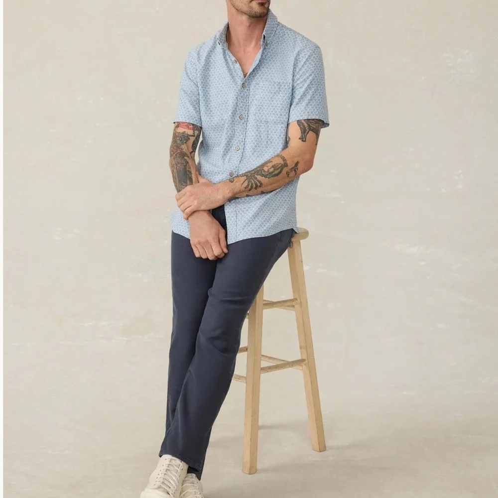 Faherty Stretch Terry Navy 33W 30L - Picture 4 of 5